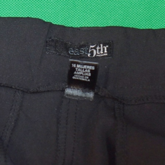 Women's Black East 5th Capri Pants Size 16W - Picture 3 of 3